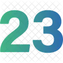 Dreiundzwanzig Zahlen Numerische Symbol