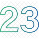 Dreiundzwanzig Zahlen Numerische Symbol