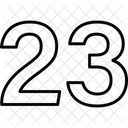 Dreiundzwanzig Zahlen Numerische Symbol