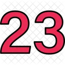 Dreiundzwanzig Zahlen Numerische Symbol