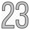 Zahlen Tage 23 Symbol