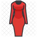 Fitted Dress Long Icon
