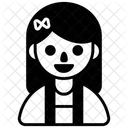 Dressed Girl Charming Girl Icon