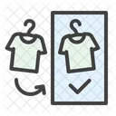 Anziehen Anprobe Online Shopping Symbol