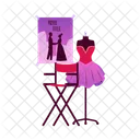 Mannequin Dressing Room Chair Icon