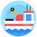 Rig Ship Drilling Ship Drilling Boat Icon