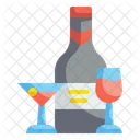 Drink Wine Glass Water Beverage Cocktail Beer Icon