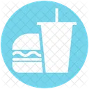 Drink And Burger Burger Coke Icon