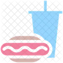 Drink And Burger Burger Coke Icon