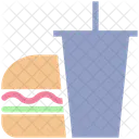 Drink And Burger Burger Coke Icon
