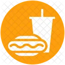 Drink And Burger Burger Coke Icon