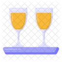 Drinks Serving Drink Glasses Drinks Tray Icon
