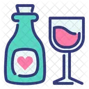 Drink Valentines Day Wine Icon