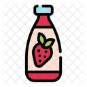 Drink Strawberry Beverage Bottle Icon