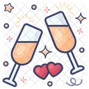 Cheers Wine Glasses Alcoholic Beverage Icon