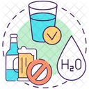 Drinking only water  Icon