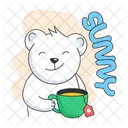 Bear Tea Drinking Tea Cute Bear アイコン