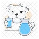 Drinking Water Water Jug Bear Drinking Icon