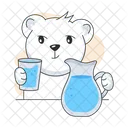 Drinking Water Water Jug Bear Drinking Icône