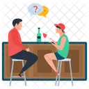 Drinking Wine Bar Dating Icon
