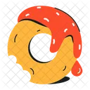 Dessert Sweet Food Dripping Donut Icon