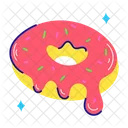Dripping Donut Sweet Food Confectionery Item Icon