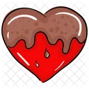 Dripping Heart Melting Heart Chocolate Heart Icon