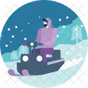 Drive Winter Motorcycle Icon