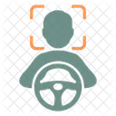 Driver Alertness Monitoring Car Driver Monitoring System Icon