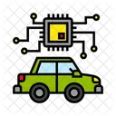 Driverless Car Microprocessor  Icon