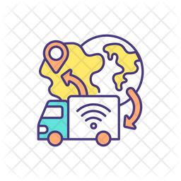 Driverless delivery service Icon