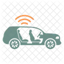 Driverless Car Driver Icon