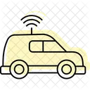 Driverless Vehicle Color Shadow Thinline Icon Icon