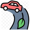 Driving Ev Car Icon
