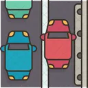 Driving Shoulder Overtaking Icon