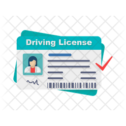 Driving License Card Icon - Download in Flat Style