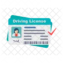 Driving License Card  Icon