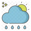 Drizzle Rain Fall Daytime Icon