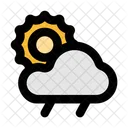 Drizzle Clearing Cloud Sun Icon
