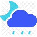 Drizzle Night Weather Cloud Icon