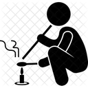 Suchtiger Drogen Heroin Icon