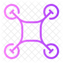 Drohne Quadrocopter Kamera Symbol