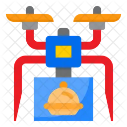 Essenslieferung per Drohne  Symbol