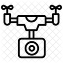 Drohnenkamera Liniensymbol Icon