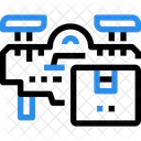 Drohne Lieferung Paket Symbol