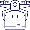 Drohnenlieferung Lieferbox Paket Symbol