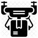 Drohnenlieferung Versand Box Icon