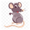 Dessin Anime De Rat Autocollant De Dessin Anime Personnage De Rat Icône