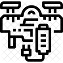 Drone Batterie Charge Icône