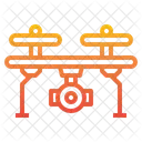 Drone Camera Video Recording Icon